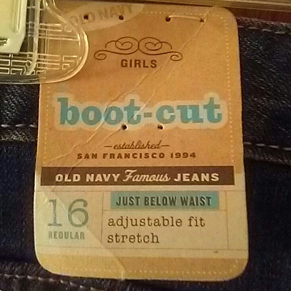 Girl's Old Navy Boot-Cut Jeans Adjustable Waist - Picture 2 of 5